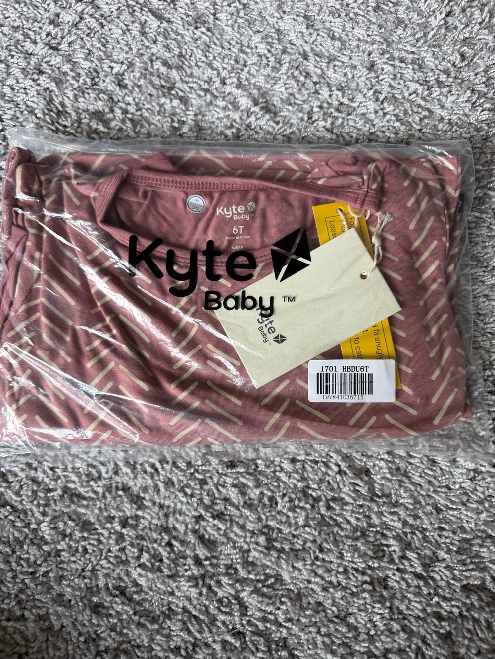 Kyte BABY Mauve Pink Patterned Kids Pajama SET LONG SLEEVE